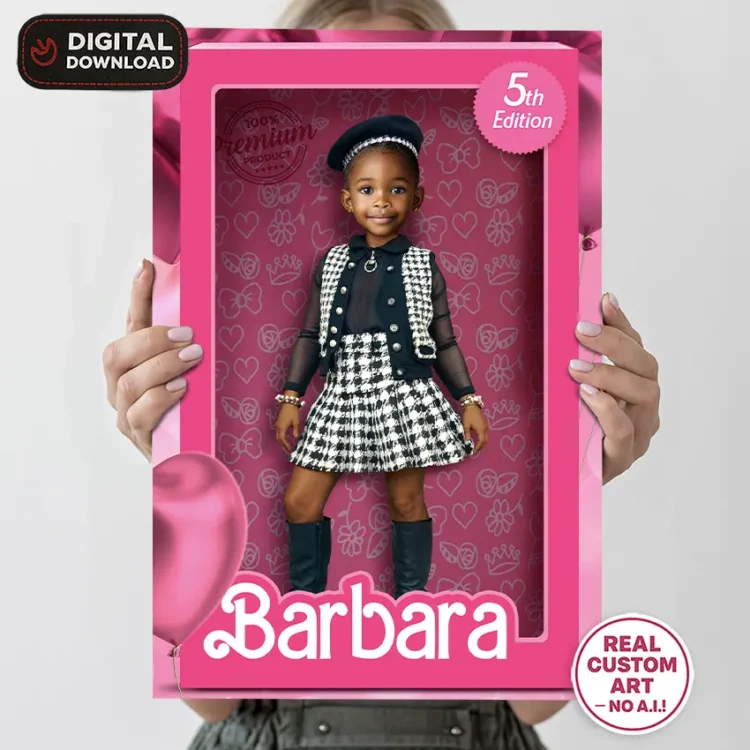 Barbie Birthday Photo Welcome Sign – Personalized Barbie Birthday Decoration (24h Delivery) – Digital Download