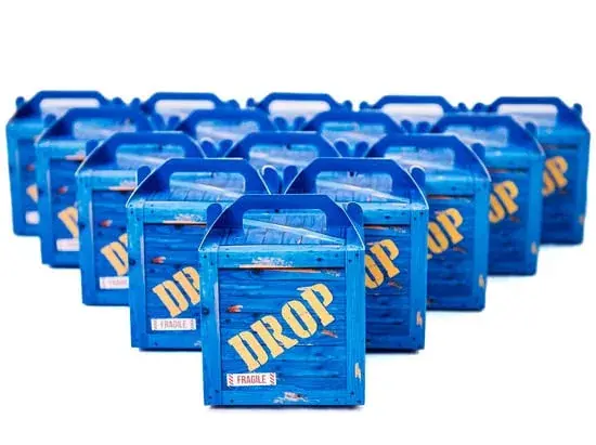 Colorful supply-drop style loot bags for party favors