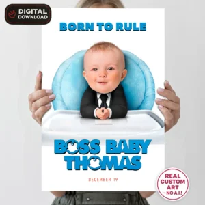 Boss Baby Birthday Photo Welcome Sign – Personalized (24h Delivery) – Digital Download