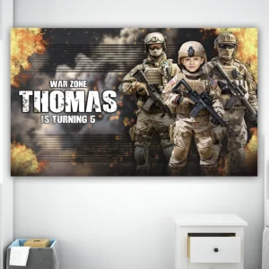 Call of Duty Birthday Banner with Photo – Personalized Call of Duty Party Deco (24h Delivery) – Digital Download