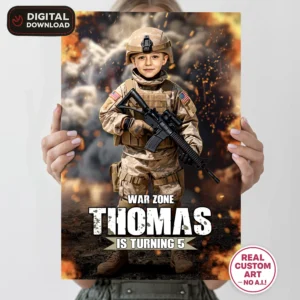 Call of Duty Welcome Sign with Photo – Personalized Call of Duty Party Deco (24h Delivery) – Digital Download