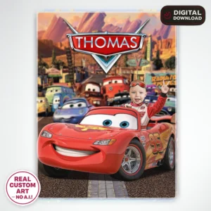 Cars Birthday Photo Welcome Sign