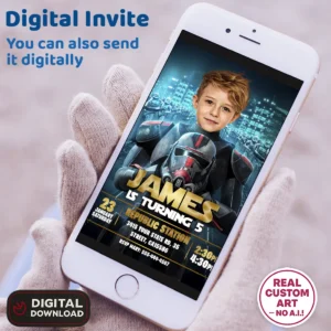 personalized-clone-troopers-photo-invitation-and-party-deco-star-wars-kids-birthday-party-kids-troopers-party-card-7 Star Wars Bad Batch Birthday Photo Invitation