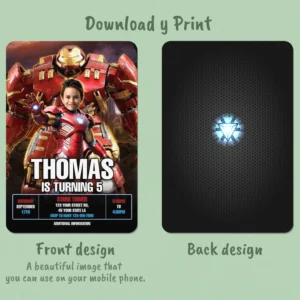 personalized-ironman-photo-invitation-and-party-deco-ironam-kids-birthday-ironman-photo-card-Hulkbuster-1 Iron Man Hulkbuster Birthday Invitation with Photo – Personalized Superhero Design (24 h Delivery) – Digital Download