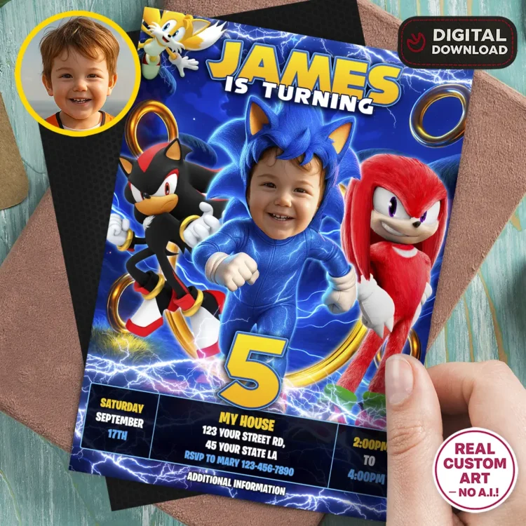 personalized-sonic-photo-invitation-and-party-deco-sonic-kids-birthday-sonic-photo-card-speed-party-gamer-party Sonic Birthday Photo Invitation – Custom Sonic Photo Card (24h Delivery) – Digital Download