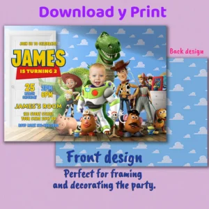 personalized-toy-story-photo-invitation-and-party-deco-buzz-kids-birthday-party-kids Toy Story Buzz Lightyear Birthday Invitation with Photo – Personalized 5×7 Horizontal (24h Delivery) – Digital Download