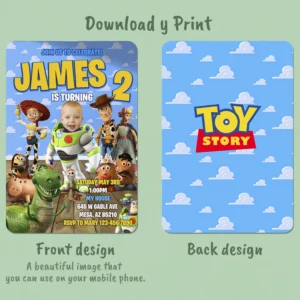 Toy Story Birthday Photo Invitation