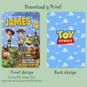 personalized-toy-story-photo-invitation-and-party-deco-buzz-kids-birthday-party-kids-budy-party Toy Story Woody Birthday Photo Invitation β Personalized Sheriff Woody Photo Card (24h Delivery) β Digital Download