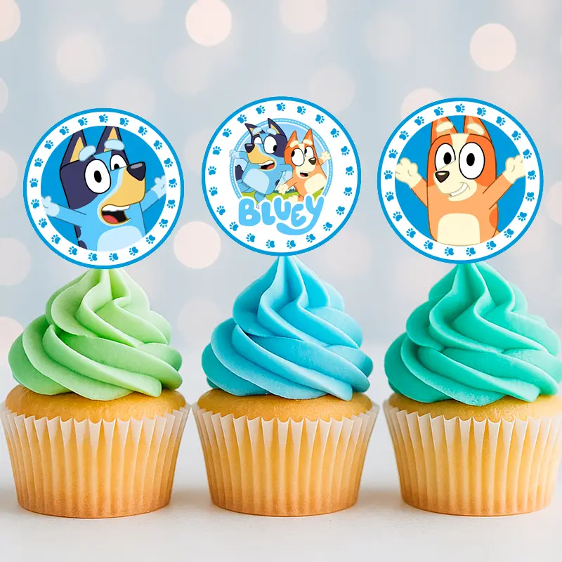 Free Printable Bluey Cupcake Toppers