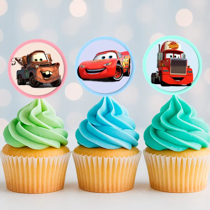 Free Printable Racing Cars Cupcake Toppers