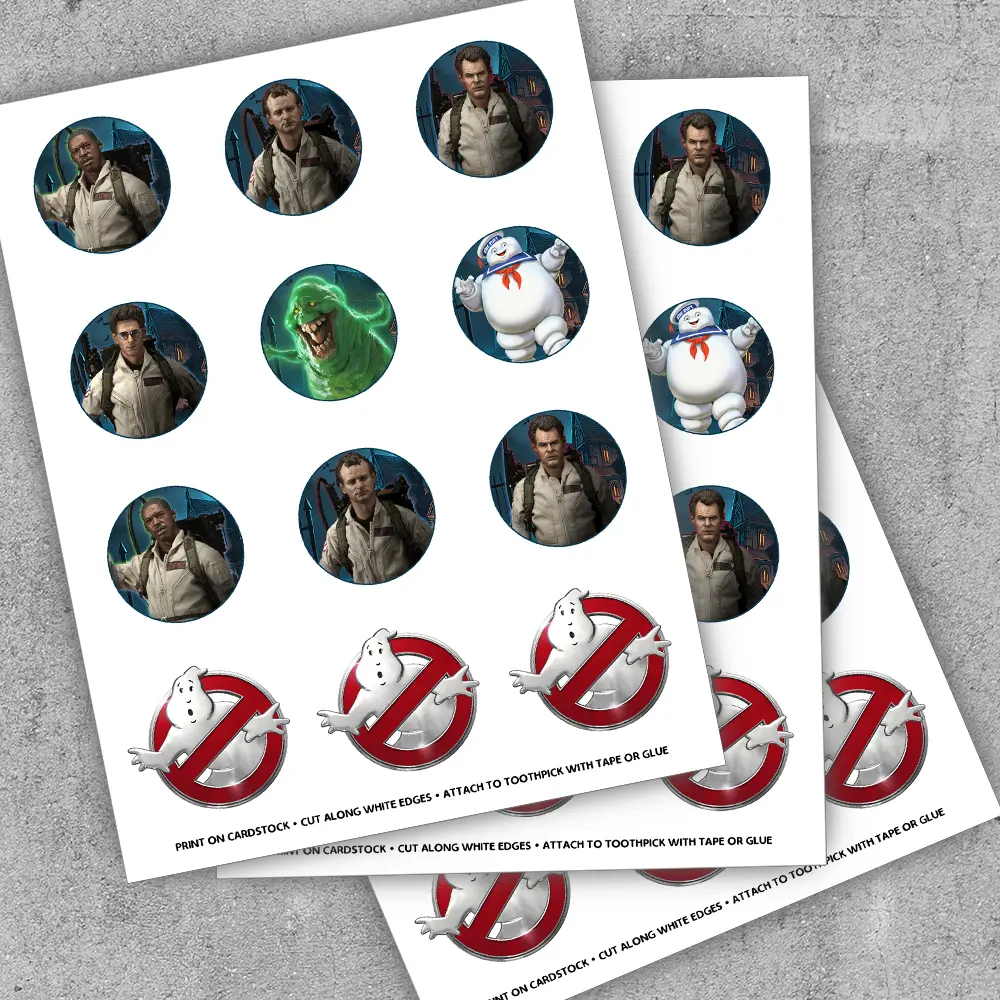 Close-up of 2-inch toppers with proton stream sparks and caution stripes