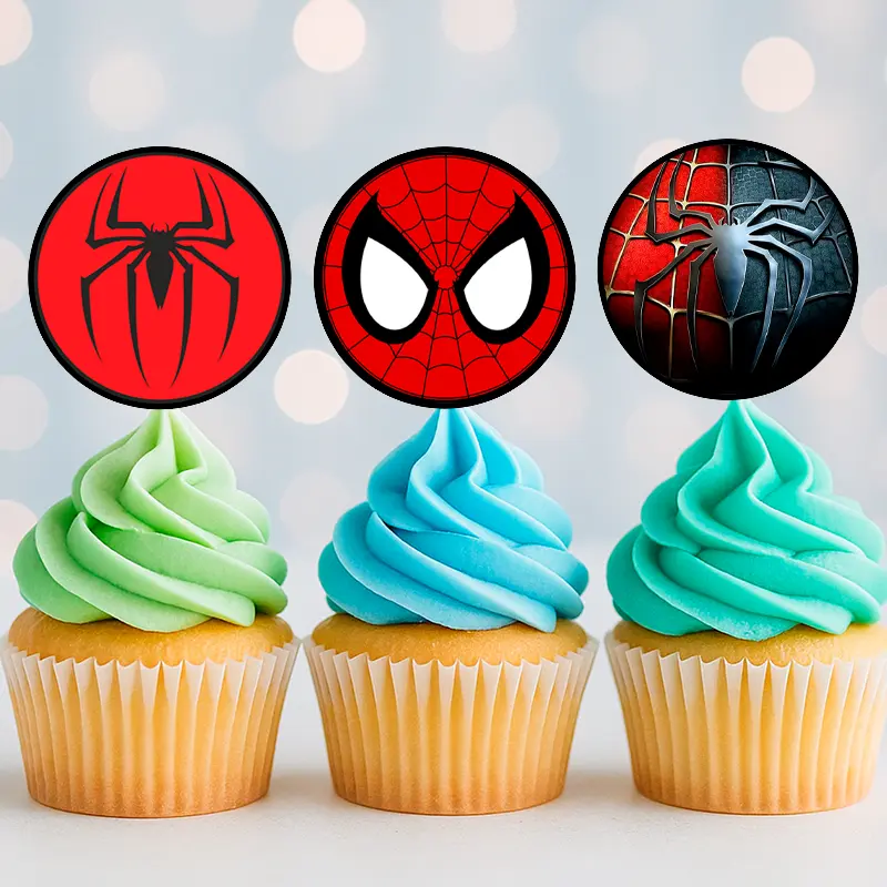 Free Printable Spider-Man Cupcake Toppers