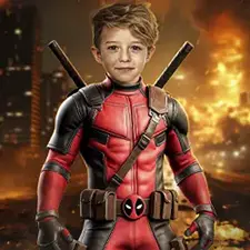 Deadpool themed birthday design