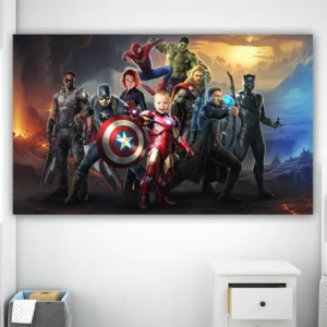 Iron Man Birthday Banner with Photo – Personalized Superhero Decoration (24 h Delivery) – Digital Download