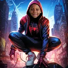 Miles Morales themed birthday design