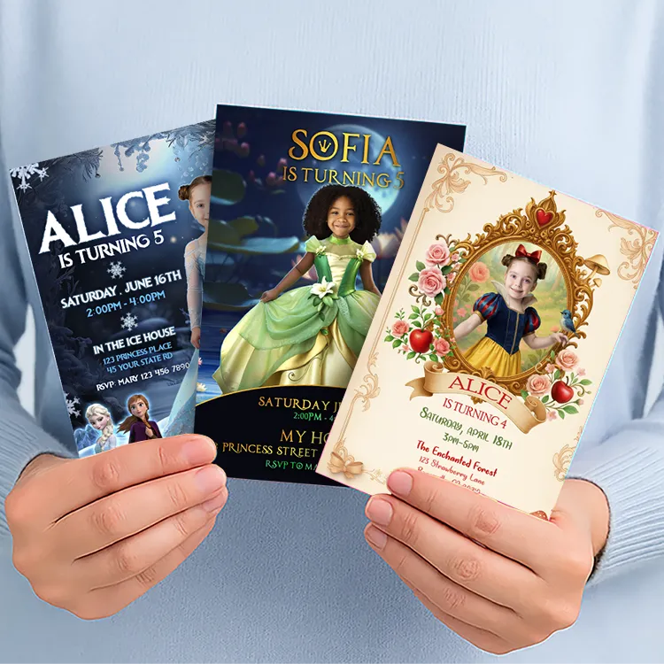 Princess Invitations With Photo