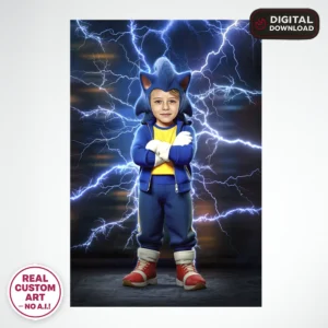 personalized-sonic-birthday-portrait-and-party-deco-custom-birthday-kids-sonic-party-3 SONIC Personalized Portrait – Custom Blue Speed Hero Art – Ready in 24h – Digital Download