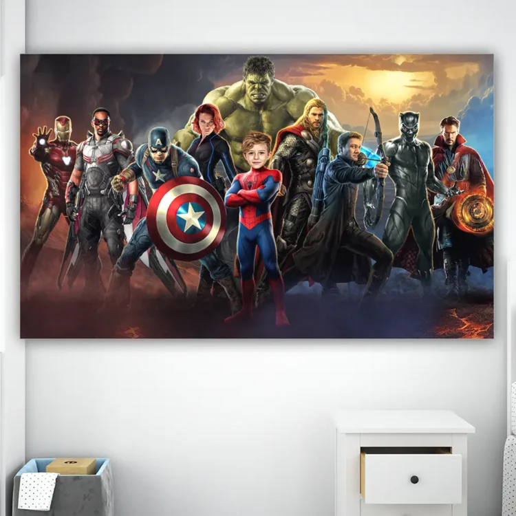 Spiderman Birthday Banner with Photo – Personalized Superhero Decoration (24 h Delivery) – Digital Download