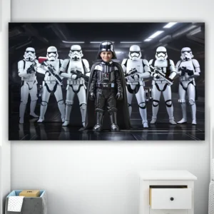 Star Wars Darth Vader Birthday Banner with Photo – Personalized Galactic Decoration (24 h Delivery) – Digital Download