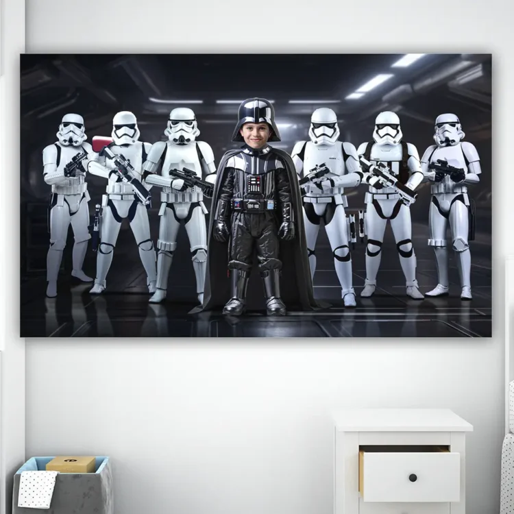 Star Wars Darth Vader Birthday Banner with Photo – Personalized Galactic Decoration (24 h Delivery) – Digital Download