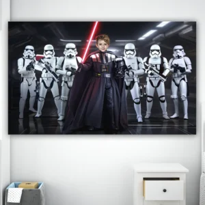 Star Wars Darth Vader Birthday Photo Banner – Personalized Galactic Decoration (24 h Delivery) – Digital Download