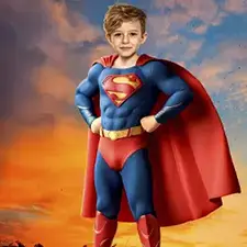 Superman themed birthday design