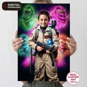 Ghostbusters Personalized Photo Portrait – Custom Ghostbusters Wall Art (24h Delivery) – Personalized Ghostbusters Gifys – Digital Download