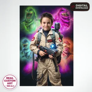 Ghostbusters Personalized Photo Portrait – Custom Ghostbusters Wall Art (24h Delivery) – Personalized Ghostbusters Gifys – Digital Download