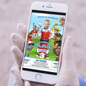 Paw Patrol Birthday Invitation – Personalized Ryder Party Invitation (24h Delivery) – Digital Download