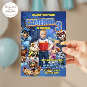 Paw Patrol Party Invitation – Personalized Ryder Birthday Invitation (24h Delivery) – Digital Download